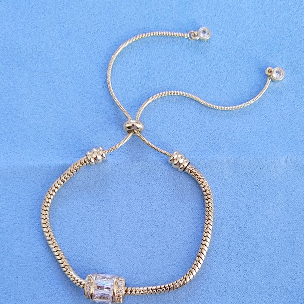Barrel CZ Bolo Bracelet